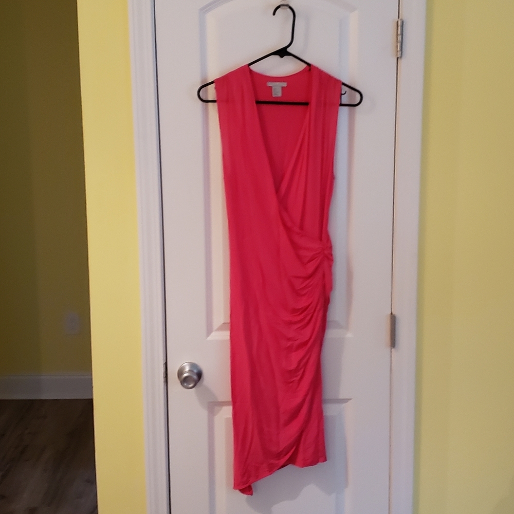 Hot Pink H&M Faux Wrap Mini Dress
